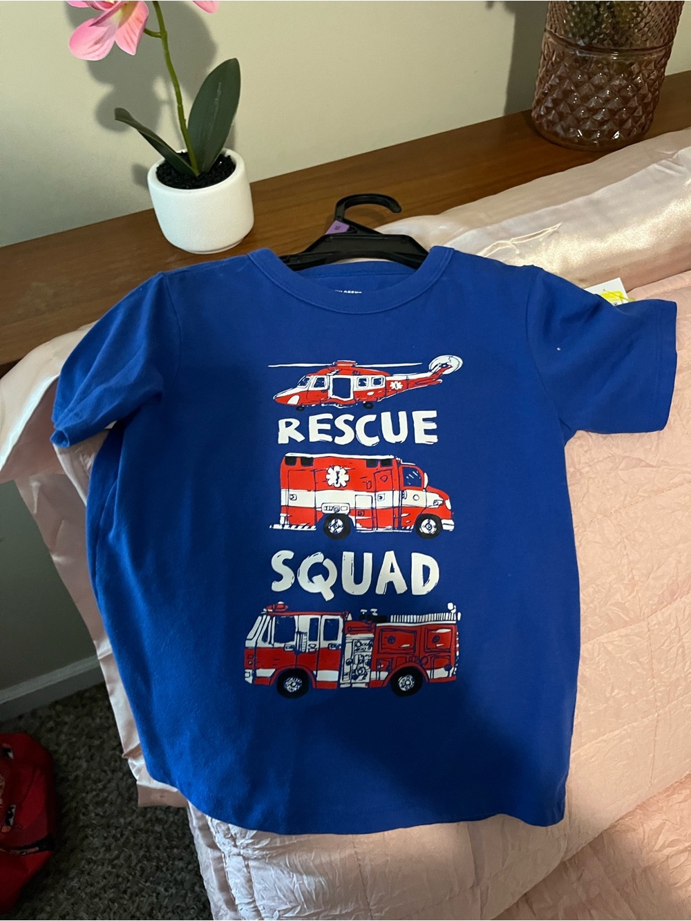 The Children's Place Blue 'Rescue Squad' Tee with Red Rescue Vehicles